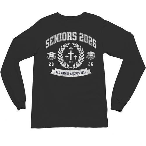 Seniors Class Of 2026 Christian Graduation Religious Grad Unisex Long Sleeve T-Shirt - Best Gift Smart