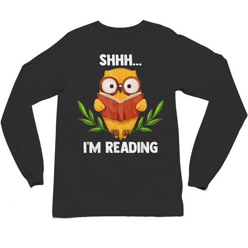 Shhh I'm Reading World Book Day Costume 2026 Kids Unisex Long Sleeve T-Shirt - Bookorys AU