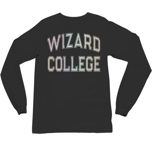 Silly Sarcastic WIZARD COLLEGE Introvert Anti Social School Unisex Long Sleeve T-Shirt - Raresse