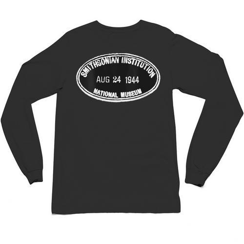 Smithsonian Institution Library 1944 Book Stamp Unisex Long Sleeve T-Shirt - Bookorys DE