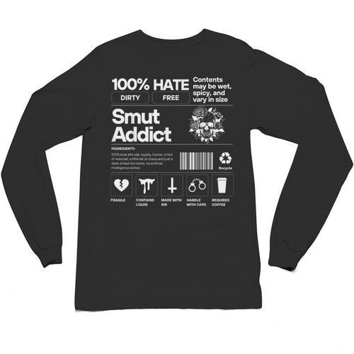 Smutty Book Addict Romance Book Lover Smut Addict Ingredient Unisex Long Sleeve T-Shirt - Bookorys AU