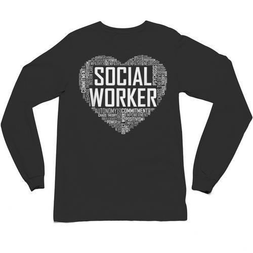 Social Worker T Shirt Love Month Graduation Tshirt Unisex Long Sleeve T-Shirt - Best Gift Smart