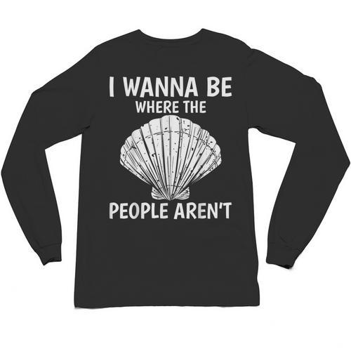 Solitude Introverts I Wanna Be Where The People Aren't Unisex Long Sleeve T-Shirt - Raresse