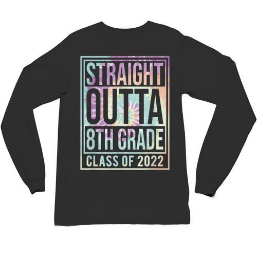 Straight Outta 8th Grade Class Of 2022 School Graduation Unisex Long Sleeve T-Shirt - Best Gift Smart