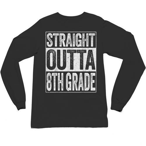 Straight Outta 8th Grade Shirt Eighth Grade Graduation Unisex Long Sleeve T-Shirt - Best Gift Smart