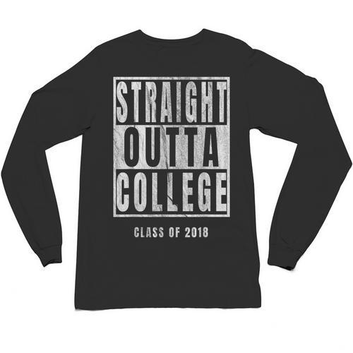 Straight Outta College s Graduation Unisex Long Sleeve T-Shirt - Best Gift Smart