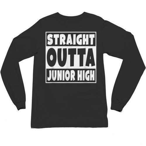 Straight Outta Junior High 8th Grade Graduation Unisex Long Sleeve T-Shirt - Best Gift Smart