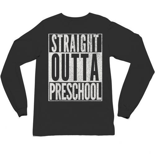 STRAIGHT OUTTA PRESCHOOL GIFT Grad Graduation Kids Unisex Long Sleeve T-Shirt - Best Gift Smart