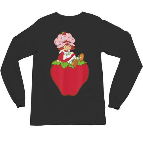 Strawberry Shortcake Sitting On Strawberry Retro Nostalgia Unisex Long Sleeve T-Shirt - Figerry