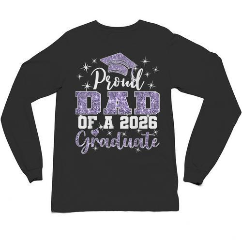 Super Proud Dad Of 2026 Graduate Senior Graduation Family Unisex Long Sleeve T-Shirt - Best Gift Smart