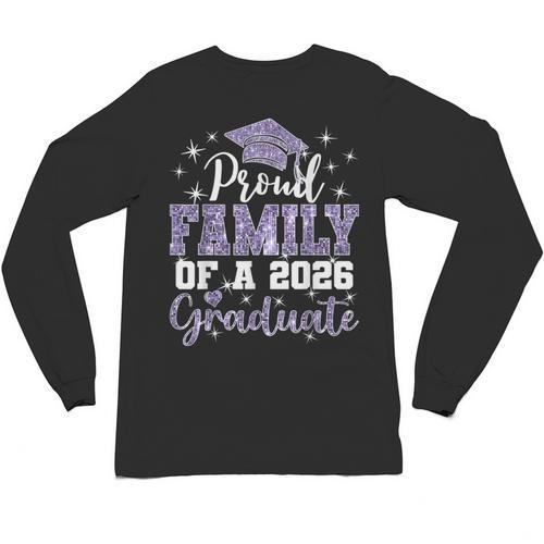 Super Proud Family Of 2026 Graduate Senior Graduation Family Unisex Long Sleeve T-Shirt - Best Gift Smart