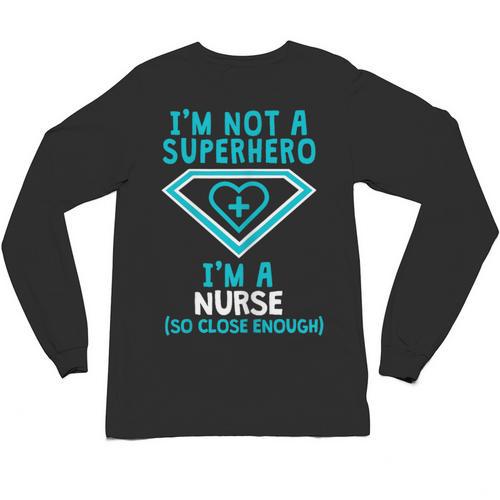 Superhero RN Nurse Shirt Graduation Unisex Long Sleeve T-Shirt - Best Gift Smart
