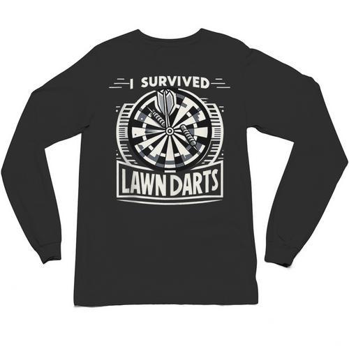 I Survived Lawn Darts Classic Yard Nostalgia Game Fun Unisex Long Sleeve T-Shirt - Figerry