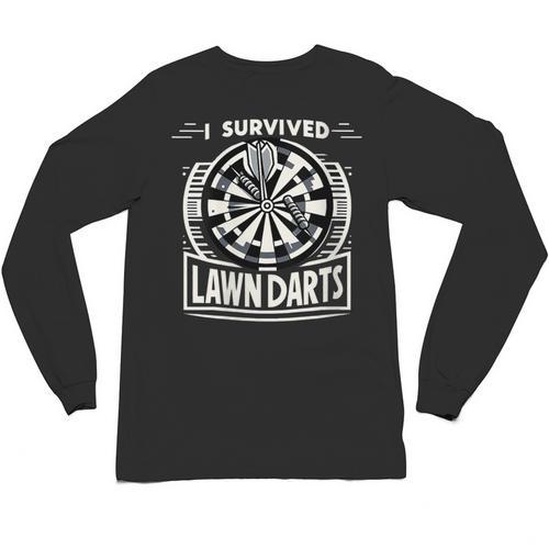 I Survived Lawn Darts Classic Yard Nostalgia Game Fun Unisex Long Sleeve T-Shirt - Figerry
