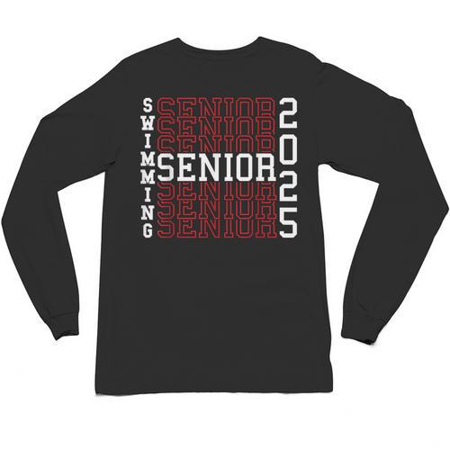 Swimming Senior Night Swimming Senior 2025 Graduation 40 Unisex Long Sleeve T-Shirt - Best Gift Smart