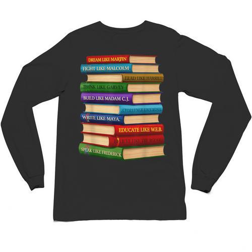 History Month Educated Black Leaders Reading Books Unisex Long Sleeve T-Shirt - Bookorys CA