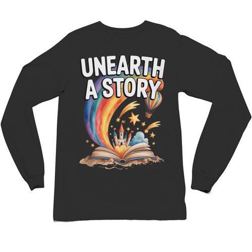Unearth A Story Rainbow Treasure Book Unisex Long Sleeve T-Shirt - Bookorys
