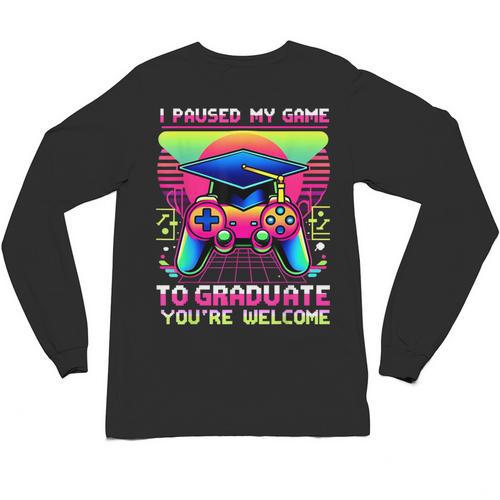 Video Gamer Graduate Graduation Grad Gaming Unisex Long Sleeve T-Shirt - Best Gift Smart