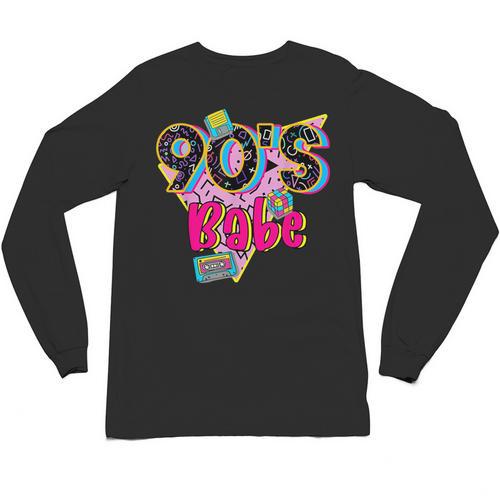 Vintage 90's Babe Party Back To 90s Cassette Nostalgia Unisex Long Sleeve T-Shirt - Figerry