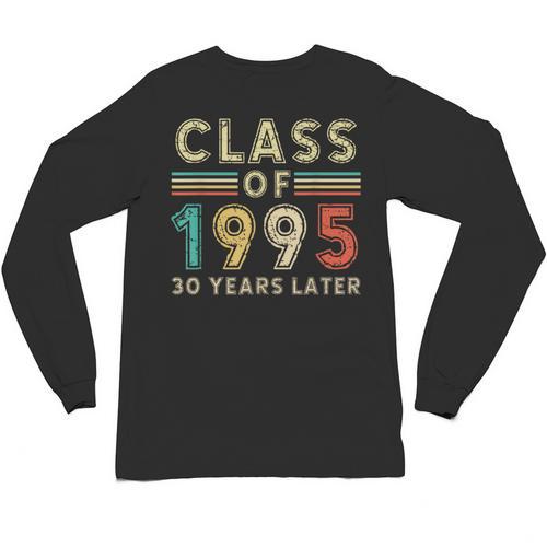 Vintage Class Of 1995 30th Reunion Alumni Graduation Party Unisex Long Sleeve T-Shirt - Best Gift Smart