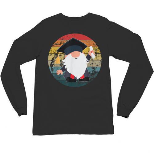 Vintage Graduation Gnome Unisex Long Sleeve T-Shirt - Best Gift Smart