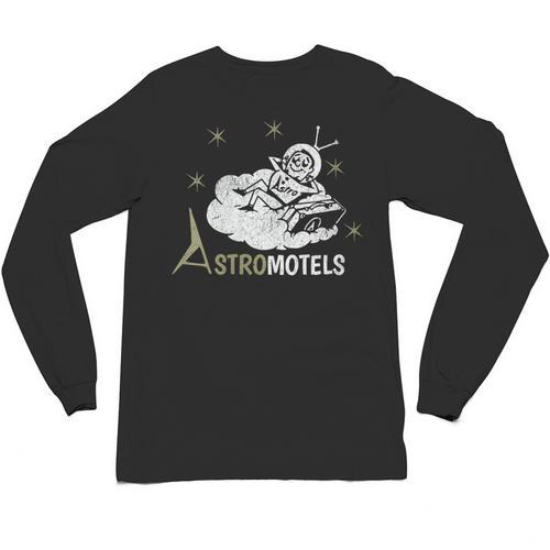 Vintage Hotel Matchbook Astro Motels 50s Retro Spaceman Unisex Long Sleeve T-Shirt - Bookorys UK