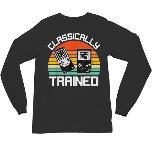 Vintage Retro Classically Trained Video Game 90s Nostalgia Unisex Long Sleeve T-Shirt - Figerry