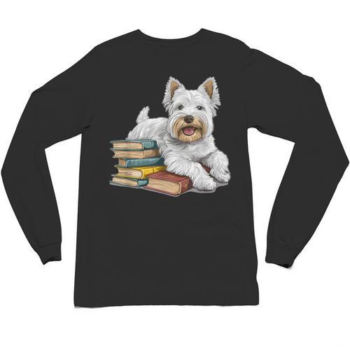 West Highland Terrier Books Dog Breed Westie For Men Women Kids Unisex Long Sleeve T-Shirt - Bookorys