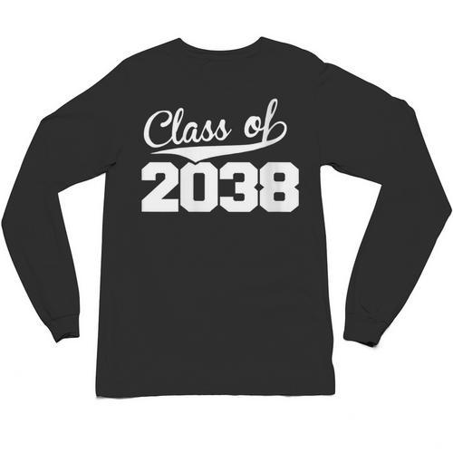 Women's Class Of 2038 Kid Adult Future Year Kindergarten Graduation Unisex Long Sleeve T-Shirt - Best Gift Smart