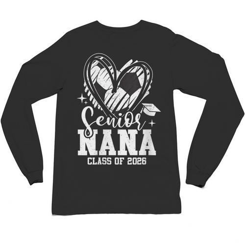 Women's Senior Nana Class Of 2026 Soccer Graduation Heart Unisex Long Sleeve T-Shirt - Best Gift Smart