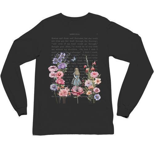 Wonderland Garden & Vintage Textbook Unisex Long Sleeve T-Shirt - Bookorys DE