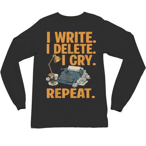 I Write Book Writer Author Book Writing Novelist Unisex Long Sleeve T-Shirt - Bookorys