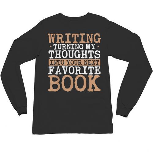 Writing Author Life Books Journalist Typewriter Unisex Long Sleeve T-Shirt - Bookorys CA