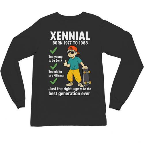Xennial Born 1977 To 1983 Nostalgia Unisex Long Sleeve T-Shirt - Figerry