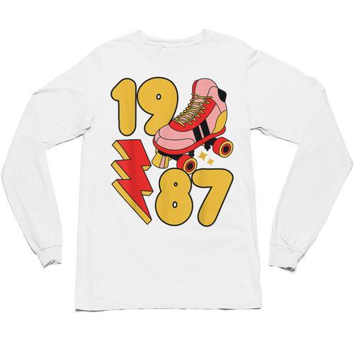 1987 Retro Roller Skate Vintage 80s Nostalgia Collector Unisex Long Sleeve T-Shirt - Figerry