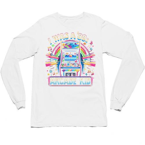 80s Arcade Kid Vintage Gamer Nostalgia Unisex Long Sleeve T-Shirt - Figerry