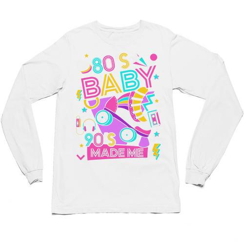 80's Baby 90's Made Me 1980s 1990s Nostalgia Retro Party Premium Tri-Blend Unisex Long Sleeve T-Shirt - Figerry