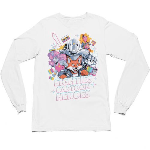 80's Cartoon Heroes Apparel For Retro Nostalgia Fans Unisex Long Sleeve T-Shirt - Figerry