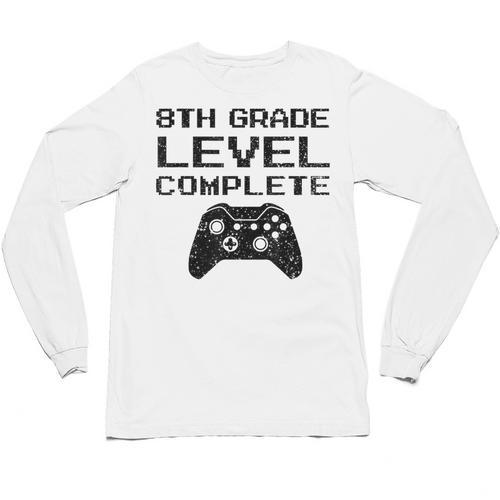 8th Grade Level Complete T Shirt Graduation Unisex Long Sleeve T-Shirt - Best Gift Smart