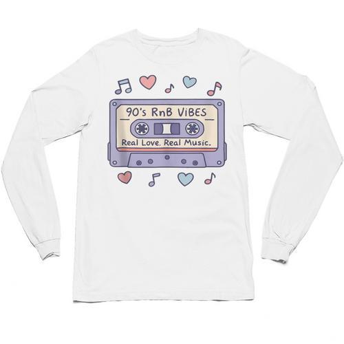 90s RNB Vibes Cassette – Retro Music Nostalgia RNB Cassette Unisex Long Sleeve T-Shirt - Figerry