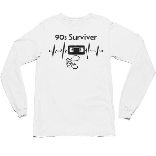 90s Survivor Retro Nostalgia Vintage Throwback Unisex Long Sleeve T-Shirt - Figerry