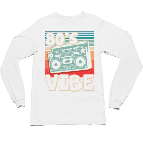 90's Vibe Vintage Style Cassette Tape Nostalgia 1990s Party Premium Tri-Blend Unisex Long Sleeve T-Shirt - Figerry