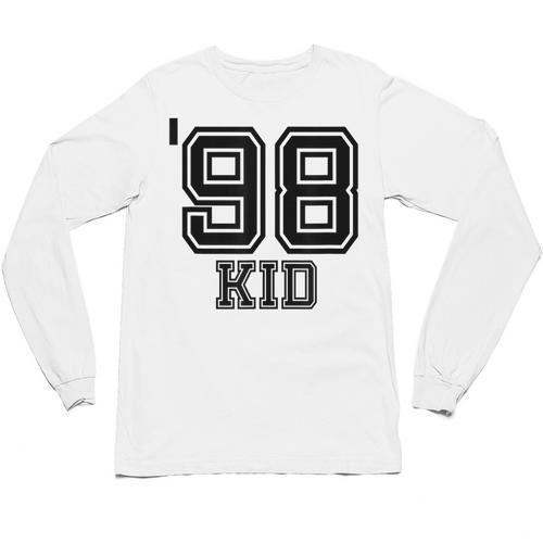 '98 Kid Perfect Vintage Retro Nostalgia Gear For Year 1998 Unisex Long Sleeve T-Shirt - Figerry