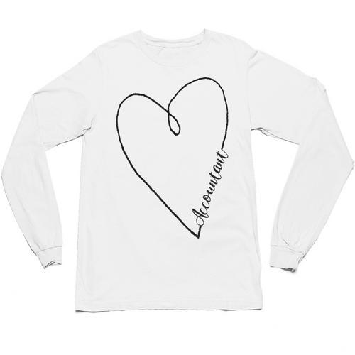 Accountant Heart Shirt Graduation Unisex Long Sleeve T-Shirt - Best Gift Smart