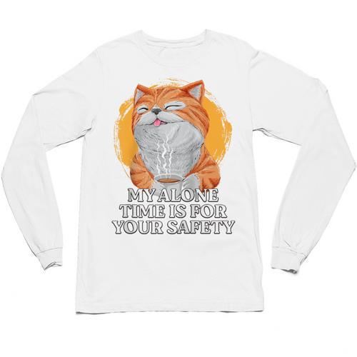 My Alone Time Is For Your Safety Coffee Lover Introvert Raglan Baseball Tee Unisex Long Sleeve T-Shirt - Raresse
