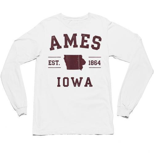 Ames Iowa Est 1864 Nostalgia Unisex Long Sleeve T-Shirt - Figerry