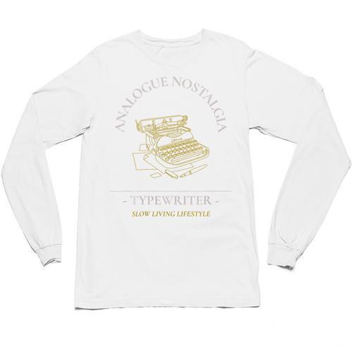Analogue Nostalgia Typewriter Graphic Premium Tri-Blend Unisex Long Sleeve T-Shirt - Figerry