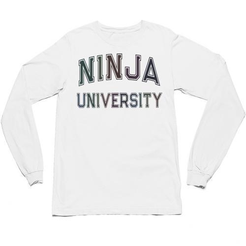 Antisocial NINJA UNIVERSITY Introvert Sarcastic Unisex Long Sleeve T-Shirt - Raresse