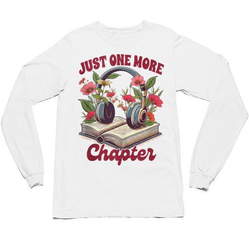 Audiobook Lover Bookish Headphones Just One More Chapter Unisex Long Sleeve T-Shirt - Bookorys CA
