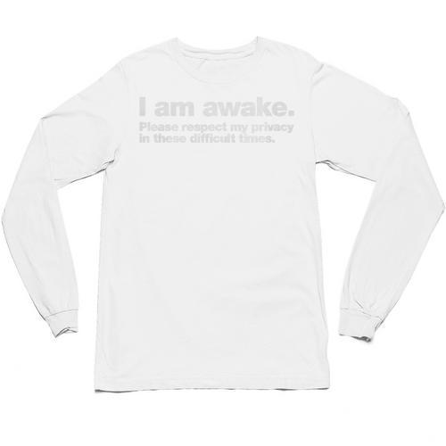 I Am Awake Please Respect My Privacy Introvert Design Premium Tri-Blend Unisex Long Sleeve T-Shirt - Raresse